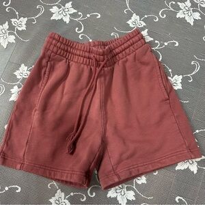 Aritzia TNA Cozy Fleece Boyfriend Shorts Sz 2XS